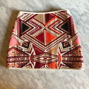 Topshop Petite Embroidered Skirt